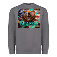 Storm papa bear american flag  tumbler Heavyweight Sweatshirt - BarkalooDesign