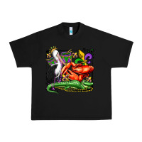 Black mardi gras pelican crawfish crocodile Urban Heavy Tee - OliviaCreatesArt