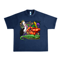 Navy mardi gras pelican crawfish crocodile Urban Heavy Tee - OliviaCreatesArt