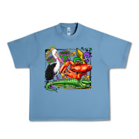 Pebble Blue mardi gras pelican crawfish crocodile Urban Heavy Tee - OliviaCreatesArt