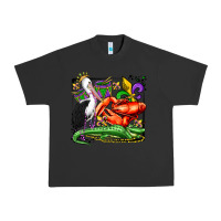 Pigment Black mardi gras pelican crawfish crocodile Urban Heavy Tee - OliviaCreatesArt