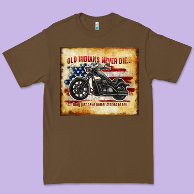 Old Indians Never Die Premium Tee Designed By Tumblerdesignbyshophia