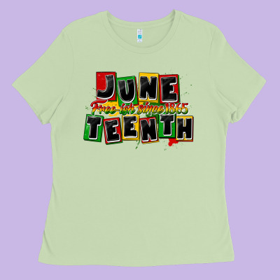 Juneteenth Freeish Since 1865 Ladies Tee Designed By Cowgirlartshop