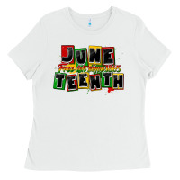 White juneteenth freeish since 1865 Ladies Tee - CowGirlArtShop