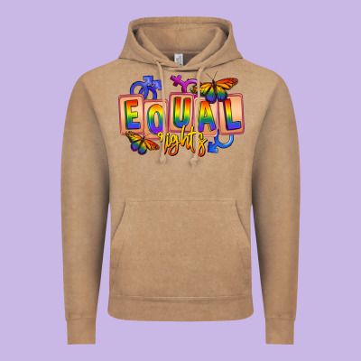 Equal Rights Vintage Hoodie Designed By Fadigitalartstudio