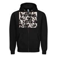 Black black and white cowhide tumbler Zipper Hoodie - BarkalooDesign