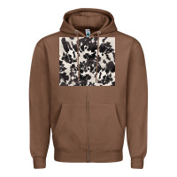 Chestnut black and white cowhide tumbler Zipper Hoodie - BarkalooDesign