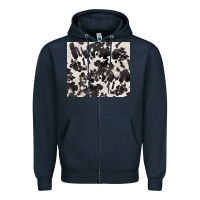 Navy black and white cowhide tumbler Zipper Hoodie - BarkalooDesign