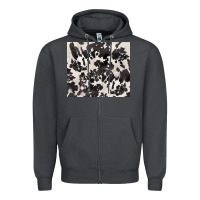 Smoke black and white cowhide tumbler Zipper Hoodie - BarkalooDesign