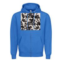 True Royal black and white cowhide tumbler Zipper Hoodie - BarkalooDesign