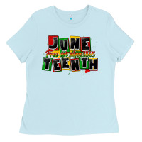 Baby Blue juneteenth freeish since 1865 Ladies Tee - CowGirlArtShop