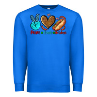 True Royal peace love hotdogs Premium Sweatshirt - AdoDesignShop