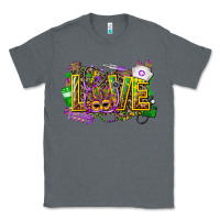 Charcoal Heather mardi gras love nurse Classic Tee - CowGirlArtShop