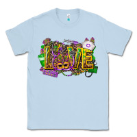 Dusty Blue mardi gras love nurse Classic Tee - CowGirlArtShop