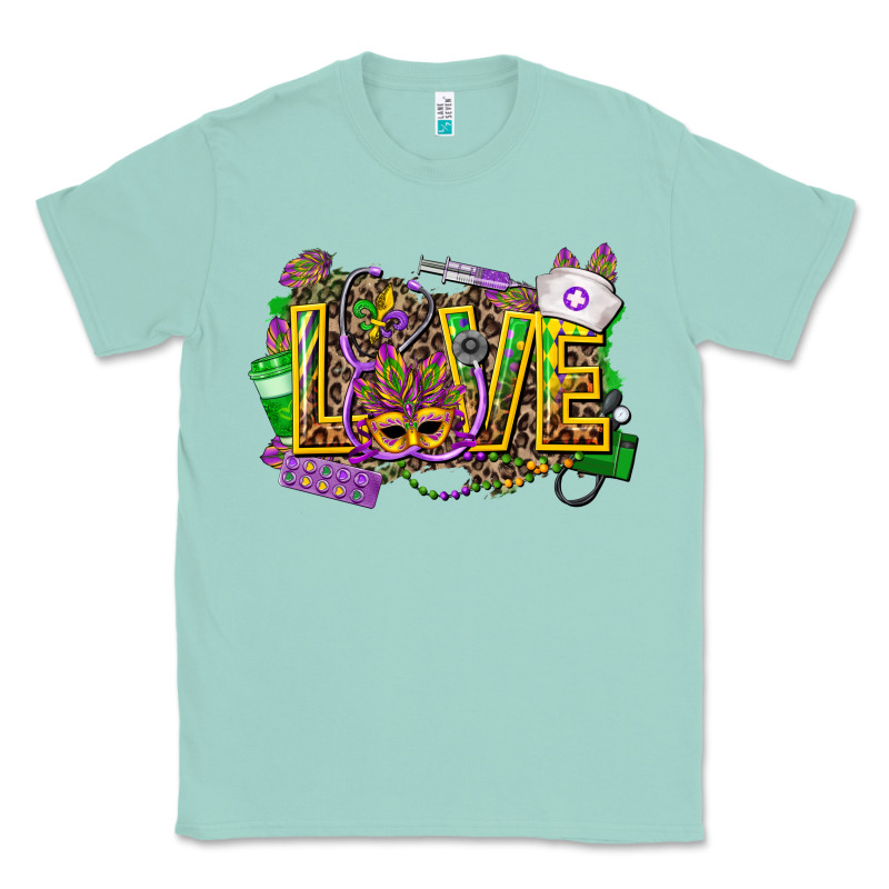Mardi Gras Love Nurse Classic Tee by CowGirlArtShop | Teevron