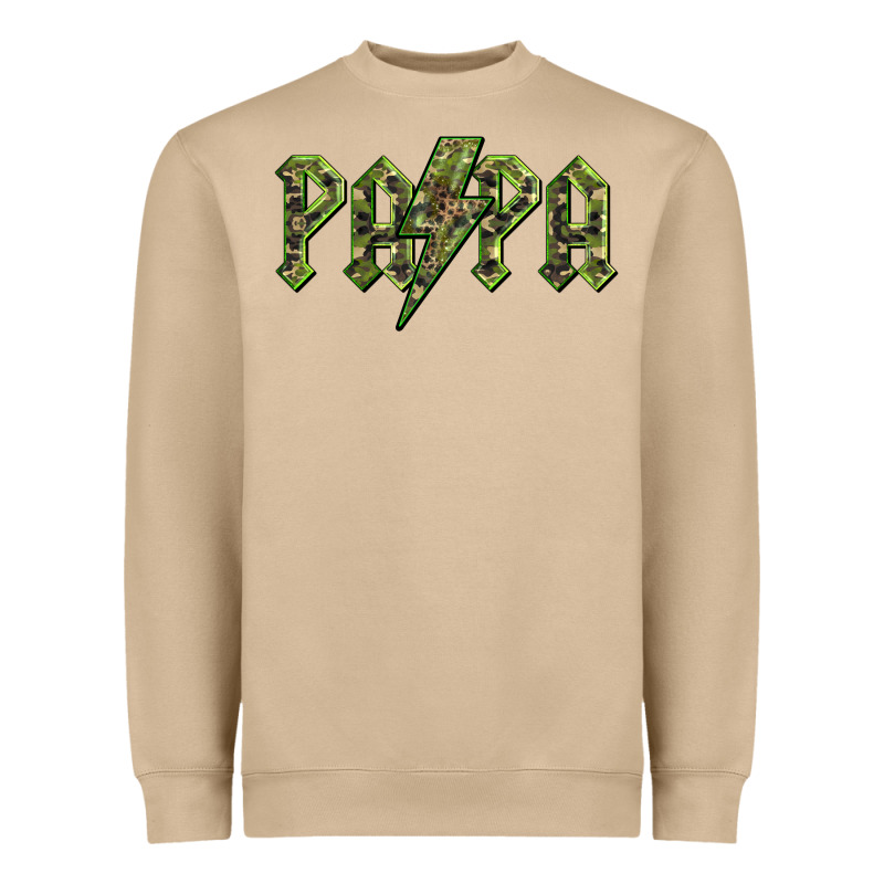 Papa  Lightning Camouflage Heavyweight Sweatshirt by BarkalooDesign | Teevron