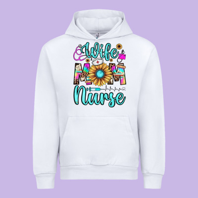 Wife Mom Nurse Urban Hoodie Designed By Jahusdesignshop