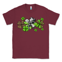 Burgundy western cowhide leopard glitter shamrocks Classic Tee - Jasminsmagicworld