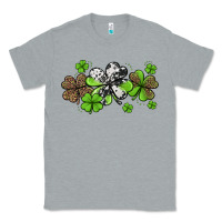 Heather Grey western cowhide leopard glitter shamrocks Classic Tee - Jasminsmagicworld
