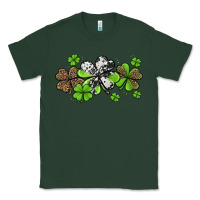Sports Green western cowhide leopard glitter shamrocks Classic Tee - Jasminsmagicworld