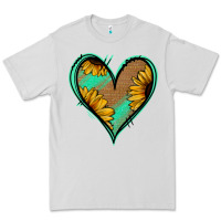 Dove Grey Sunflower Heart Premium Tee - Jasminsmagicworld