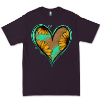 Plum Sunflower Heart Premium Tee - Jasminsmagicworld