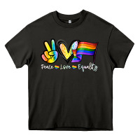 Asphalt Peace love equality Heavy Core Tee - NancyCooperArtShop