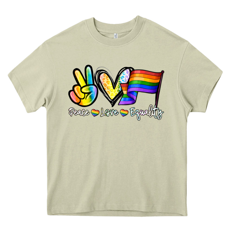 Peace Love Equality Heavy Core Tee by NancyCooperArtShop | Teevron