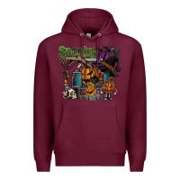 Burgundy spooky Premium Hoodie - SublimationCraftShop