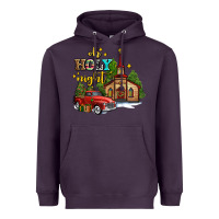 Plum the church  holy night western truck Heavyweight Hoodie - AdoDesignShop