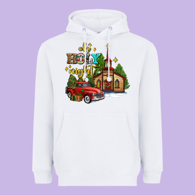 The Church  Holy Night Western Truck Heavyweight Hoodie Designed By Adodesignshop