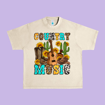 Country Music Western Olivia Urban Heavy Tee Designed By Oliviacreatesart