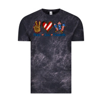 Cloud Black Peace Love Fireworks Vintage Tee - Jasminsmagicworld