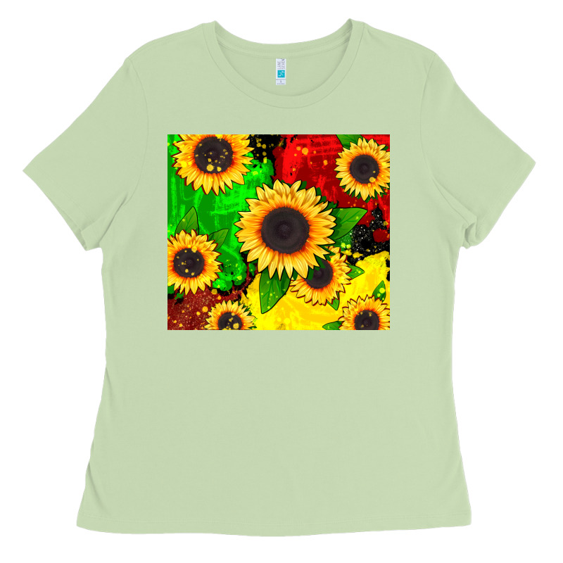 Juneteenth Sunflowers Ladies Tee by CowGirlArtShop | Teevron