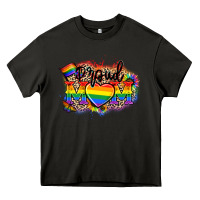 Asphalt Proud Mom leopard Heavy Core Tee - NancyCooperArtShop