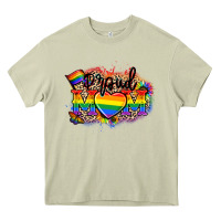 Mossy Proud Mom leopard Heavy Core Tee - NancyCooperArtShop