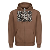 Chestnut zebra pattern background Zipper Hoodie - BarkalooDesign