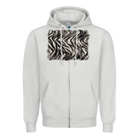 Dove Grey zebra pattern background Zipper Hoodie - BarkalooDesign