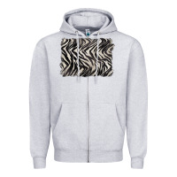 Heather Grey zebra pattern background Zipper Hoodie - BarkalooDesign