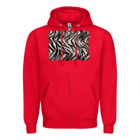 Red zebra pattern background Zipper Hoodie - BarkalooDesign