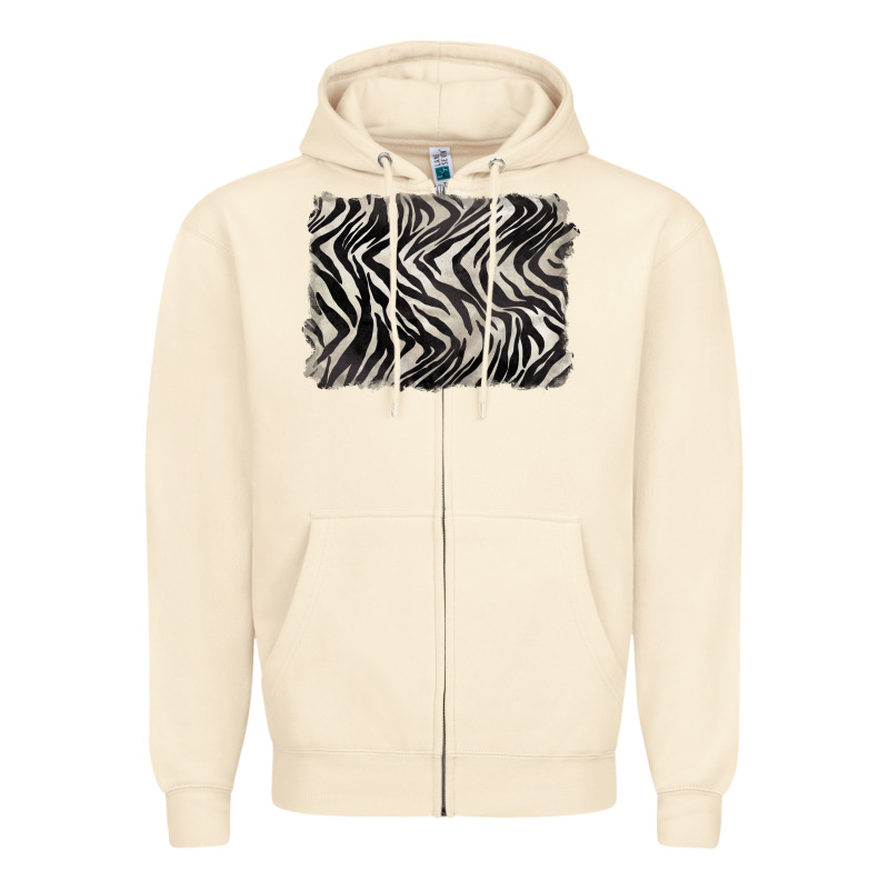 Zebra Pattern Background Zipper Hoodie by BarkalooDesign | Teevron