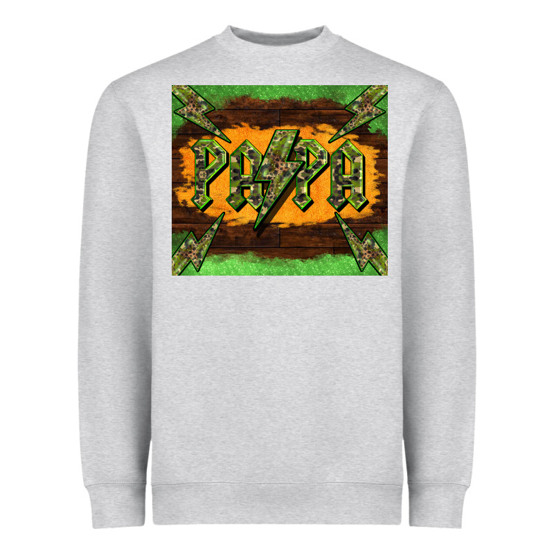 Papa  Lightning Camouflage Heavyweight Sweatshirt by BarkalooDesign | Teevron