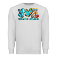 Dove Grey peace love hanukkah Premium Sweatshirt - AdoDesignShop