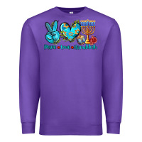 Purple peace love hanukkah Premium Sweatshirt - AdoDesignShop