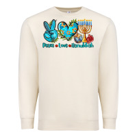 Sandshell peace love hanukkah Premium Sweatshirt - AdoDesignShop