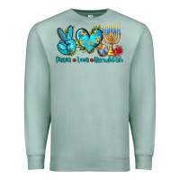 Seafoam peace love hanukkah Premium Sweatshirt - AdoDesignShop