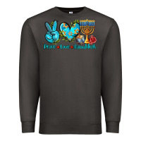 Smoke peace love hanukkah Premium Sweatshirt - AdoDesignShop