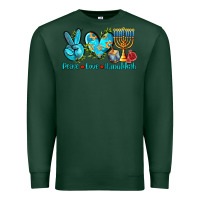 Sports Green peace love hanukkah Premium Sweatshirt - AdoDesignShop