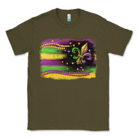 Army Green mardi gras flag Classic Tee - CowGirlArtShop