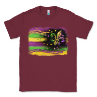 Burgundy mardi gras flag Classic Tee - CowGirlArtShop